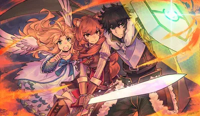 Naofumi Iwatani Raphtalia Filo Rising Abstract Wallpaper 4K 1920x1111 Hd, Wallpaper, Of, Naofumi, Iwatani, Raphtalia, And, Filo, Rising, Shield, Hero, Anime, White, Brown, Orange, Ultrawide, Full HD