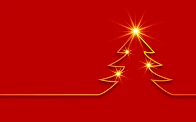 Golden Minimalist Wallpaper Minimal Wallpaper 4K 6440x4025 Minimalist, Red, Christmas, Tree, With, Glowing, Golden, Lines, Lights, Designed, Ultra, Holiday, Ultrawide, 4k