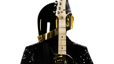 Stylized Daft Punk Figure Abstract Wallpaper 4K 1920x1080 Hd, Pc, Desktop, Wallpaper, Featuring, A, Stylized, Daft, Punk, Figure, Holding, Electric, White, Black, Gray, Ultrawide, Full HD