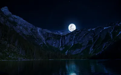 Golden Serene Wallpaper Nature Wallpaper 4K 1680x1050 A, Stunning, Hd, Wallpaper, Featuring, Serene, Night, Scene, Mountains, Illuminated, Full, Moon, White, Ultrawide