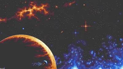 Vivid Vibrant Wallpaper Space Wallpaper 4K 2560x1440 Hd, Desktop, Wallpaper, Featuring, A, Vibrant, Pixel, Art, Cosmic, Scene, Detailed, Planet, Brown, Ultrawide, QHD