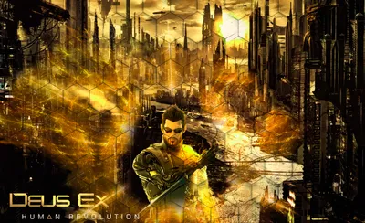 Bold Futuristic Wallpaper World Wallpaper 4K 1680x1024 Futuristic, Cyberpunk, Cityscape, From, Deus, Ex:, Human, Revolution, Featuring, Male, Character, Augmented, Orange, Brown, Ultrawide