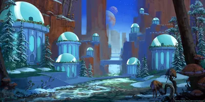 Fantastical Cityscape Dome World Wallpaper 4K 2053x1026 Hd, Pc, Desktop, Wallpaper, Showcasing, A, Fantastical, Cityscape, Dome-topped, Buildings, Surrounded, Snow-covered, Red, Brown, Ultrawide, Full HD