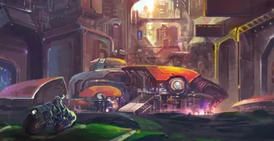 Futuristic Vehicle Bustling World Wallpaper 4K 5588x2874 Futuristic, Vehicle, Parked, In, A, Bustling, Sci‑fi, Cityscape, Illuminated, Warm, Lights, Captured, Brown, White, Ultrawide, 4k