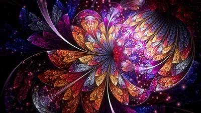 Vivid Abstract Fractal Abstract Wallpaper 4K 1920x1080 Vivid, Abstract, Fractal, Design, With, Swirling, Colorful, Patterns, Rich, Purples, Reds, Golds, Gray, Brown, Ultrawide, Full HD