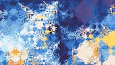 Abstract Blue Fractal Design Abstract Wallpaper 4K 3840x2160 Abstract, Blue, Fractal, Design, With, Intricate, Patterns, In, Varying, Shades, Touches, Yellow, White, Brown, Ultrawide, 4k