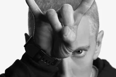 Crisp Close Wallpaper Black/Dark Wallpaper 4K 1624x1072 Close-up, Black, And, White, Hd, Desktop, Wallpaper, Of, Eminem, Partially, Obscured, His, Gray, Ultrawide