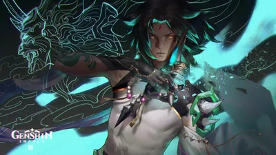 Dark Xiao Wallpaper Games Wallpaper 4K 3455x1943 Xiao, (genshin, Impact), Video, Game, Hd, Desktop, Pink, Yellow, Ultrawide, QHD