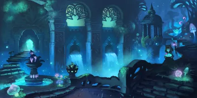 Bold Fantasy Wallpaper Fantasy Wallpaper 4K 2000x1000 Fantasy, Anime, Scene, Featuring, Glowing, Blue, And, Green, Hues, Mystical, Architecture, Serene, Yellow, Ultrawide, Full HD