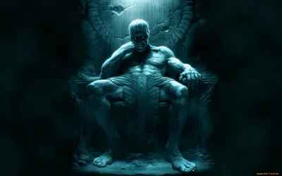 Serene Dark Wallpaper Space Wallpaper 4K 1680x1050 Hd, Pc, Desktop, Wallpaper, Dark, Muscular, Man, On, Stone, Throne, Winged, Relief, Brown, White, Gray, Ultrawide