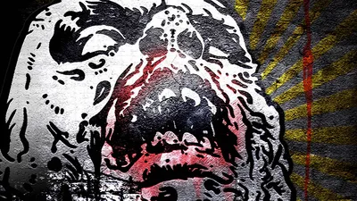 Serene Dark Wallpaper Black/Dark Wallpaper 4K 1920x1080 Dark, High-contrast, Zombie, Close-up, With, Blood, And, Grunge, Textures, Desktop, White, Ultrawide, Full HD