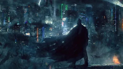 Vivid Quad Wallpaper World Wallpaper 4K 2560x1440 2k, Quad, Hd, Pc, Desktop, Wallpaper, Batman, Silhouette, Overlooking, Rain-soaked, Gotham, City, Gray, Brown, Ultrawide, QHD