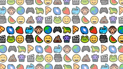 Bold Colorful Wallpaper Abstract Wallpaper 4K 2048x1152 Hd, Pc, Desktop, Wallpaper, Featuring, A, Colorful, Repeating, Pattern, Funny, Emojis, Including, White, Ultrawide, Full HD