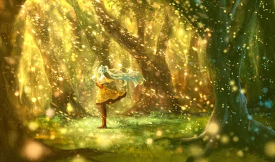 Dark Hatsune Wallpaper Fantasy Wallpaper 4K 3900x2304 Hd, Desktop, Wallpaper, Featuring, Hatsune, Miku, From, Vocaloid, Enchanting, Forest, During, Fall, Brown, Orange, Ultrawide, 4k