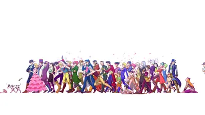 Sleek Characters Wallpaper Abstract Wallpaper 4K 1920x1080 Hd, Desktop, Wallpaper, Featuring, Characters, From, The, Anime, Jojo, 039, Bizarre, Adventure, White, Ultrawide, Full HD