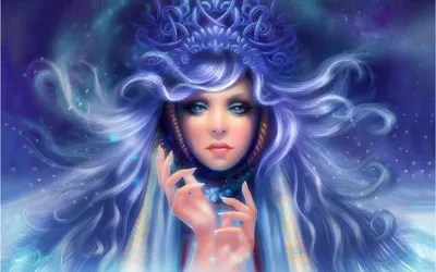 Vivid Fantasy Wallpaper Fantasy Wallpaper 4K 1920x1200 A, Fantasy-themed, Hd, Pc, Desktop, Wallpaper, Featuring, Blue-toned, Woman, Flowing, Hair, Ornate, Brown, Ultrawide, Full HD