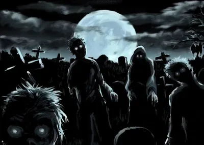 Golden Dark Wallpaper Space Wallpaper 4K 1920x1368 A, Dark, Eerie, Scene, Featuring, Zombies, Emerging, From, Gravestones, Under, Full, Moon, White, Gray, Landscape, Full HD