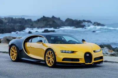 Vivid Yellow Wallpaper Cars Wallpaper 4K 4096x2730 Yellow, Bugatti, Chiron, Supercar, Parked, By, A, Rocky, Coastline, Captured, Sharp, Ultra, White, Gray, Pink, Ultrawide, 4k