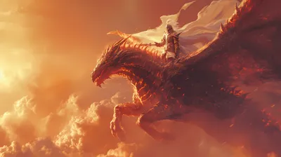 Fiery Dragon Glowing Embers Fantasy Wallpaper 4K 5824x3264 A, Fiery, Dragon, With, Glowing, Embers, On, Its, Wings, Soars, Through, Dramatic, Brown, Orange, Ultrawide, 4k