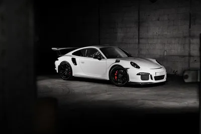 Dark White Wallpaper Cars Wallpaper 4K 3000x2001 A, White, Porsche, 911, Gt3, Sports, Car, Is, Showcased, Dimly, Lit, Concrete, Gray, Landscape, QHD