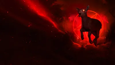 Crisp Deamon Wallpaper Abstract Wallpaper 4K 1920x1080 Deamon, Goat, Red, Brown, Ultrawide, Full HD
