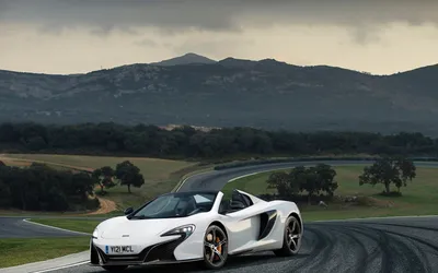 Moody Sleek Wallpaper Cars Wallpaper 4K 2880x1800 A, Sleek, White, Mclaren, 650s, Spider, Showcases, Its, Design, Winding, Track, Set, Gray, Ultrawide, QHD