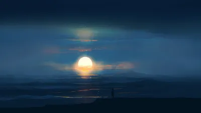 Epic Anime Wallpaper Nature Wallpaper 4K 1920x1080 An, Hd, Anime, Wallpaper, Depicting, A, Solitary, Figure, Under, Vibrant, Sunset, Sky, Brown, Ultrawide, Full HD