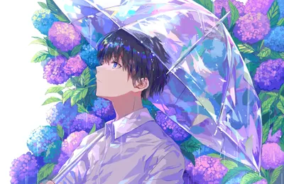 Crisp Definition Wallpaper Nature Wallpaper 4K 3823x2478 A, High-definition, Anime, Desktop, Wallpaper, Featuring, Boy, Holding, Transparent, Umbrella, Rain, Standing, White, Gray, Ultrawide, QHD