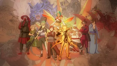 Characters Anime Naruto Various Figures Abstract Wallpaper 4K 1920x1080 Hd, Desktop, Wallpaper, Featuring, Characters, From, The, Anime, Naruto, Showcasing, Various, Figures, Orange, Ultrawide, Full HD