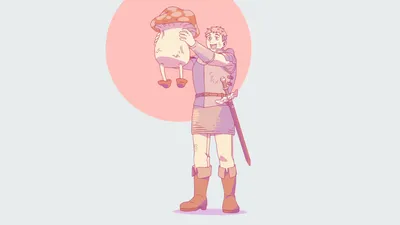 Anime Laios Touden Delicious Dungeon Abstract Wallpaper 4K 1920x1080 Hd, Anime, Desktop, Wallpaper, Featuring, Laios, Touden, From, Delicious, Dungeon, Holding, Creature, White, Ultrawide, Full HD