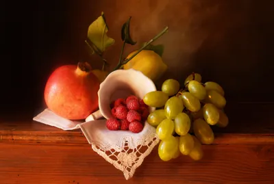Calm Still Wallpaper Abstract Wallpaper 4K 2000x1346 Hd, Desktop, Wallpaper, Featuring, A, Still, Life, Arrangement, Pomegranate, Raspberries, Shell, Green, Brown, Landscape, Full HD