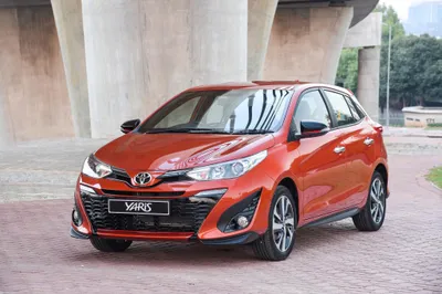 Crisp Orange Wallpaper Cars Wallpaper 4K 4096x2734 Orange, Toyota, Yaris, Compact, Car, Parked, Under, A, Concrete, Overpass, Ultra, Desktop, White, Gray, Landscape, 4k