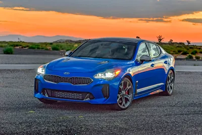 Vivid Blue Wallpaper Cars Wallpaper 4K 3000x2000 Blue, Kia, Stinger, Vehicle, Parked, On, Asphalt, At, Sunset, Striking, Quad, Desktop, Gray, Orange, Landscape, QHD