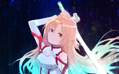 Anime Sword Art Online Space Wallpaper 4K 1920x1200 Anime, Sword, Art, Online, Hd, Pc, Desktop, Wallpaper, Asuna, White-and-red, Armor, Holding, White, Gray, Ultrawide, Full HD