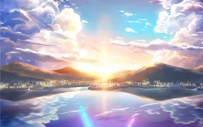 Anime Your Name Breathtaking Landscape Nature Wallpaper 4K 1920x1200 Hd, Desktop, Wallpaper, Of, An, Anime, Scene, From, Your, Name, Featuring, Breathtaking, White, Ultrawide, Full HD
