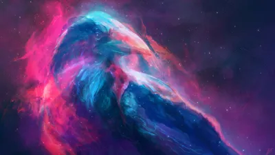 Misty Vibrant Wallpaper Animals Wallpaper 4K 2560x1440 Vibrant, Artistic, Depiction, Of, A, Bird, Formed, From, Swirling, Colors, Cosmic, Elements, Brown, Ultrawide, QHD