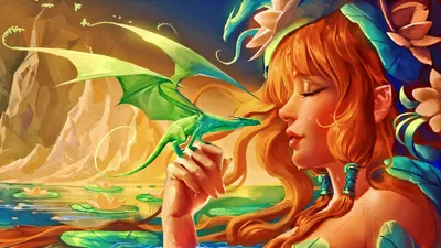 Fantasy Woman Red Fantasy Wallpaper 4K 2560x1440 Hd, Fantasy, Pc, Wallpaper, Featuring, A, Woman, With, Red, Hair, Gently, Interacting, Brown, Orange, Ultrawide, QHD