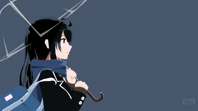 Golden Minimalist Wallpaper Minimal Wallpaper 4K 3840x2160 Minimalist, Vector, Anime, Portrait, Of, Yukino, Yukinoshita, From, Teen, Romantic, Comedy, Snafu, Brown, Black, Ultrawide, 4k
