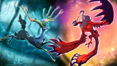 Vivid Iconic Pok Mon Abstract Wallpaper 4K 1920x1080 Vivid, Hd, Wallpaper, Featuring, Iconic, Pokémon, Xerneas, And, Pok, Mon, Yveltal, Set, Purple, Gray, Pink, Ultrawide, Full HD