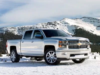 Vibrant Chevrolet Wallpaper Nature Wallpaper 4K 2048x1536 (2013), Chevrolet, Silverado, High, Country, Crew, Cab, Vehicle, Parked, Snowy, Mountain, Road, White, Landscape, Full HD