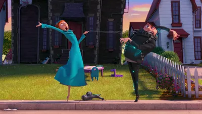 Lucy Gru Movie Despicable Playful Nature Wallpaper 4K 1920x1080 Hd, Pc, Desktop, Wallpaper, Featuring, Lucy, And, Gru, Movie, Despicable, Striking, Playful, Purple, Orange, Ultrawide, Full HD