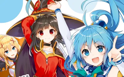Darkness Megumin Aqua Anime Konosuba Black/Dark Wallpaper 4K 1920x1200 Hd, Desktop, Wallpaper, Featuring, Darkness, Megumin, And, Aqua, Anime, Konosuba, (god, 039, White, Ultrawide, Full HD