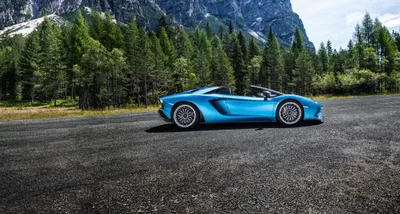 Blue Supercar Car Vehicle Cars Wallpaper 4K 4096x2192 Blue, Lamborghini, Aventador, S, Supercar, Car, Vehicle, Side, Profile, White, Brown, Ultrawide, 4k