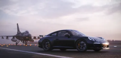 Bright Black Wallpaper Cars Wallpaper 4K 2560x1227 Black, Porsche, 911, Carrera, T, Parked, On, An, Airstrip, Dawn, Jet, Desktop, White, Ultrawide, QHD
