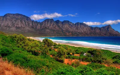 Vibrant Beach Lush Nature Wallpaper 4K 1920x1200 Hd, Desktop, Wallpaper, Showcasing, A, Vibrant, Beach, Scene, Lush, Greenery, Turquoise, Waves, Red, Ultrawide, Full HD