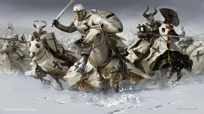 Misty Dynamic Wallpaper Nature Wallpaper 4K 1920x1080 A, Dynamic, Fantasy, Scene, Featuring, Armored, Knights, On, Horseback, Charging, Through, Snowy, Gray, White, Ultrawide, Full HD