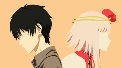 Vivid Minimalist Wallpaper Minimal Wallpaper 4K 3840x2160 Minimalist, 4k, Ultra, Hd, Anime, Desktop, Wallpaper, Of, Takt, Asahina, Destiny, Back-to-back, Pink, Purple, Gray, Ultrawide