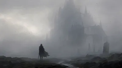 Lone Cloaked Figure Walks Wet Nature Wallpaper 4K 3840x2160 4k, Ultra, Hd, Pc, Desktop, Wallpaper, And, Background, Lone, Cloaked, Figure, Walks, Gray, Ultrawide
