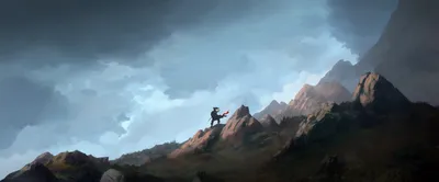 Windrose Video Game Quad Silhouetted Nature Wallpaper 4K 3504x1454 Windrose, Video, Game, 2k, Quad, Hd, Pc, Desktop, Silhouetted, Traveler, Staff, Atop, Gray, Ultrawide, QHD