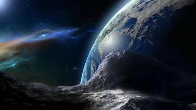 Space Animated Planet Space Wallpaper 4K 1920x1080 Gray
